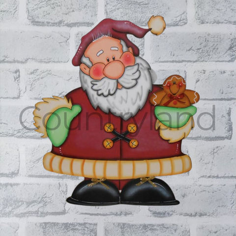 Santa con galleta grande