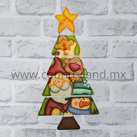 Arbol Tableado Personajes Navidad