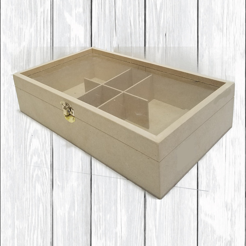 CAJA VIDRIO GRANDE/ 6 DIVISIONES