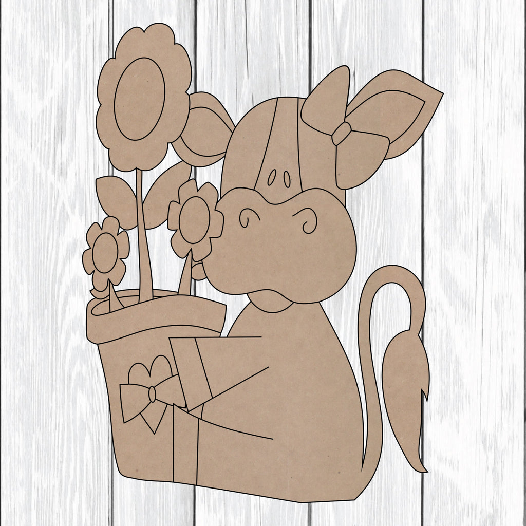 Servilletero Vaca con Flores